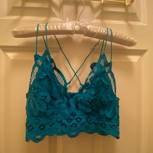 Free People Adela Bralette Teal Small